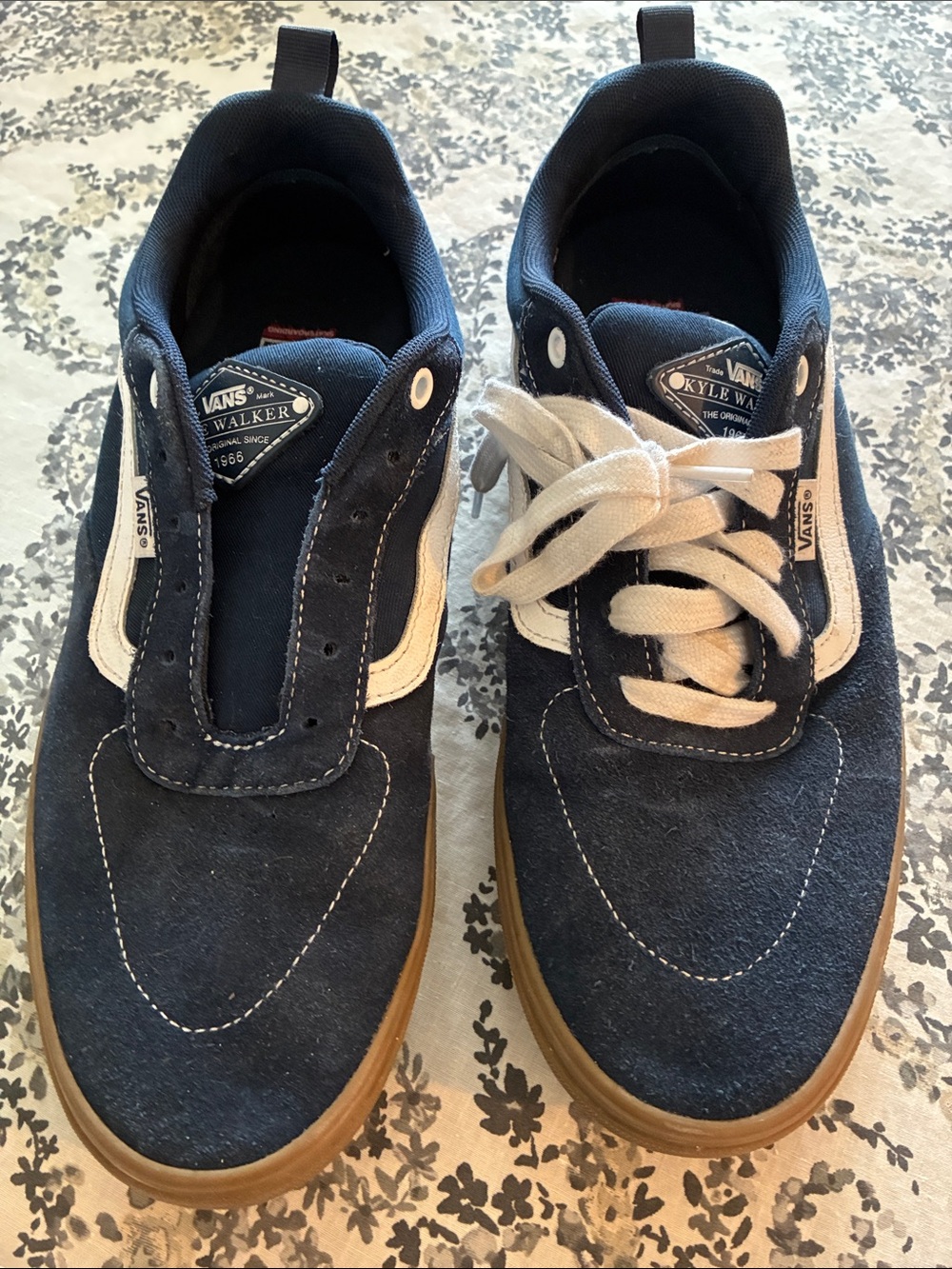 Vans Kyle Walker Navy Suede Sneakers with White Stripe